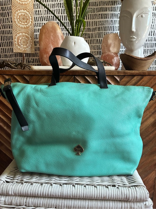 kate spade Handbags - RARE Kate Spade New York Leroy Street Linsley Shoulder Bag Teal Turquoise Leathe